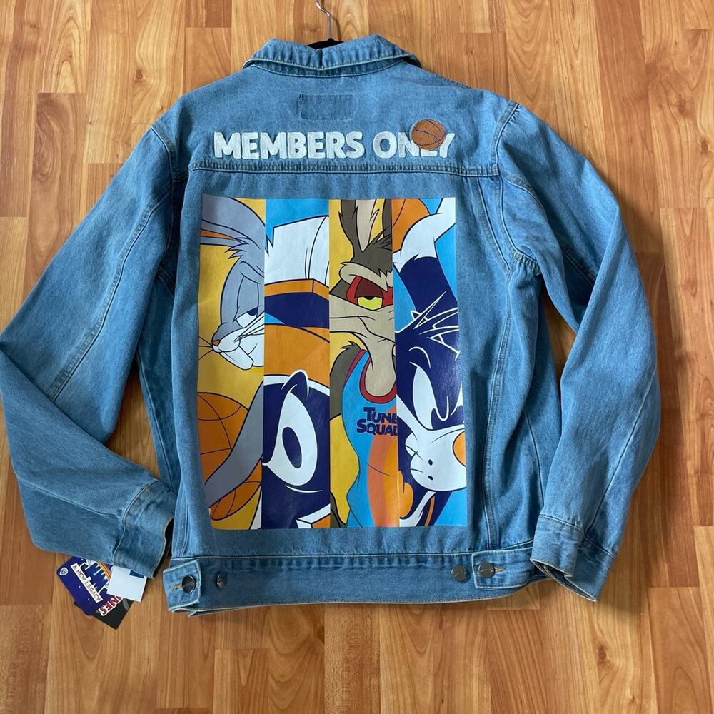 Rare Members Only Space Jam Jean Jacket